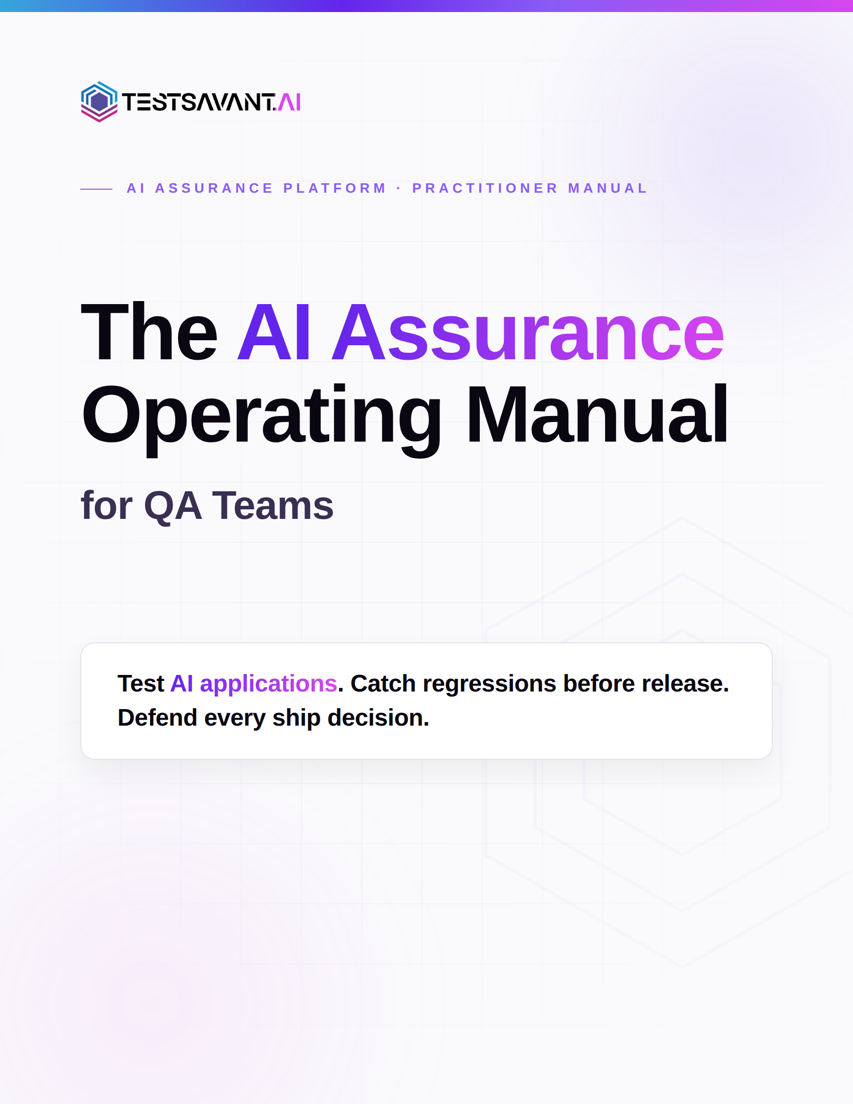 The AI Assurance Operating Manual for QA Teams